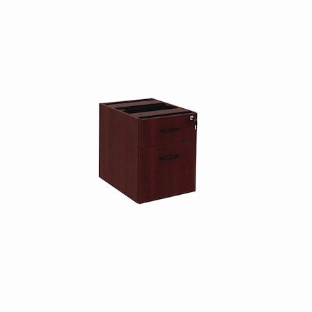 Alera 15-5/8" W 2 Drawer Valencia Pedestal, 3/4 Box/File, Mahogany, Mahogany, Legal; Letter ALEVA552222MY